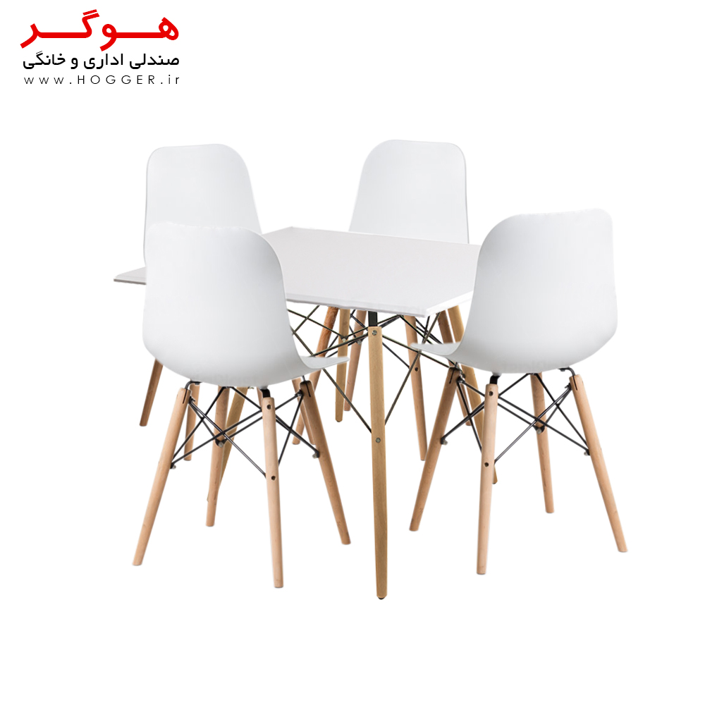 ست میز و صندلی ناهار خوری هوگر 4 نفره سایز S85