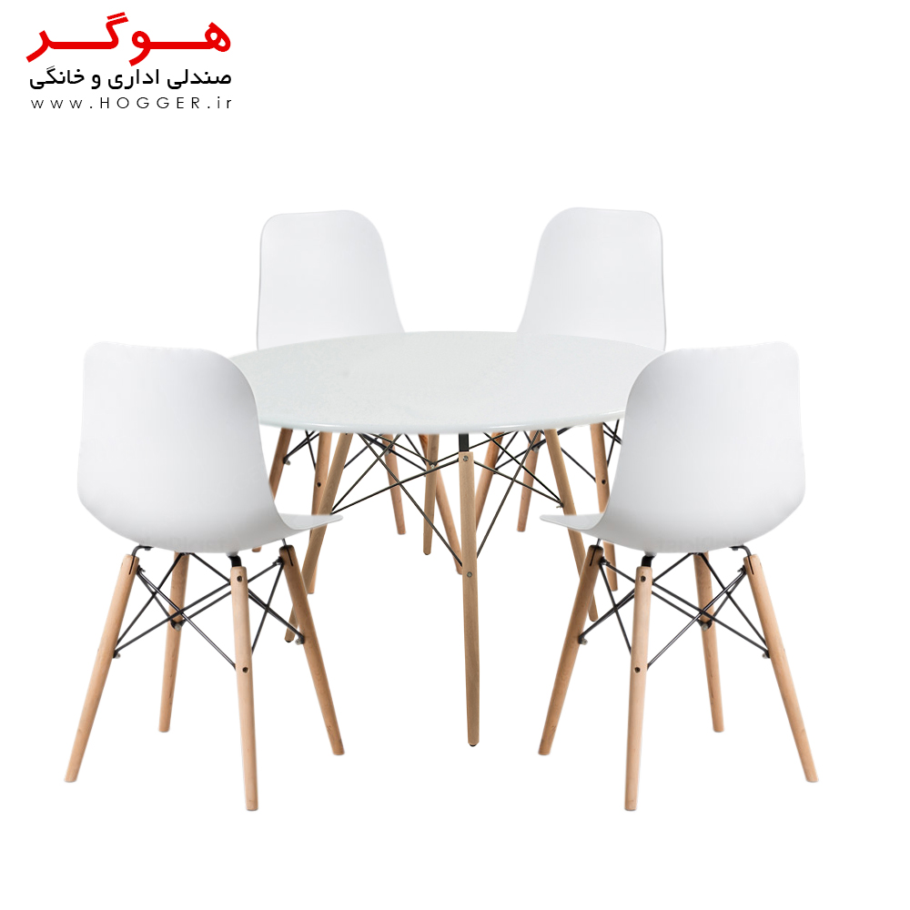 ست میز و صندلی ناهار خوری هوگر 4 نفره سایز C85