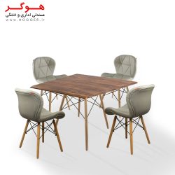 ست میز و صندلی ناهار خوری هوگر 4 نفره مدل TH85-S-AnT