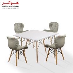 ست میز و صندلی ناهار خوری هوگر 4 نفره مدل TH85-S-AnT