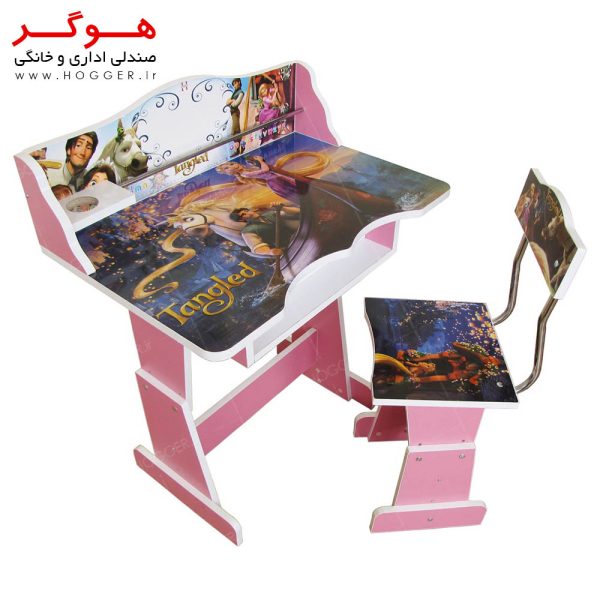 میز و صندلی تحریر کودک مدل دختر گیسو کمند